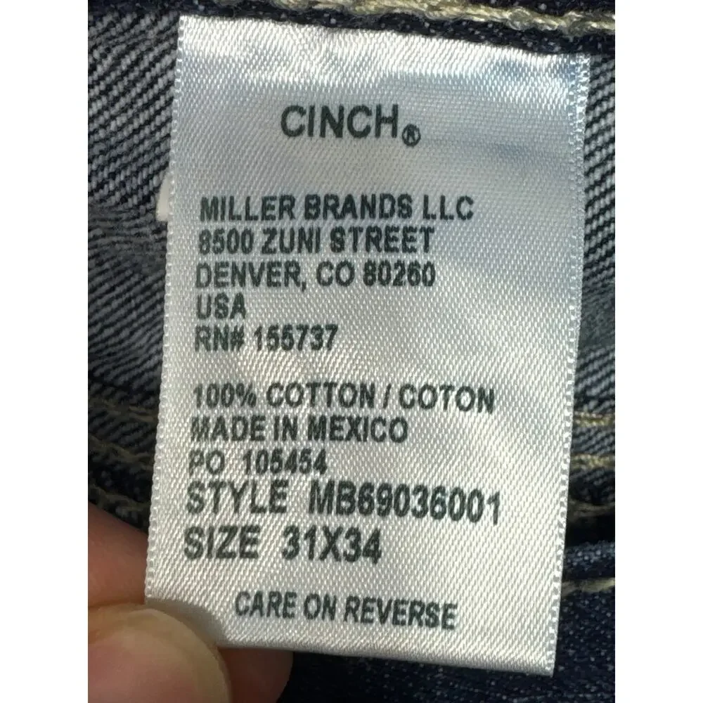 Cinch Ian Men's Bootcut Western Blue Jeans - Size 31x34 (31x33.5)
